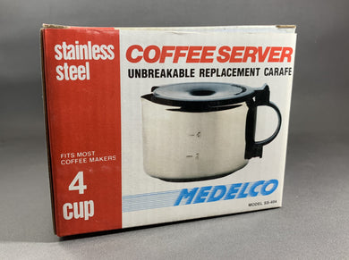 Coffee Server Stainless Steel Medelco Unbreakable Replacement Carafe 4 Cup