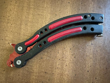 Load image into Gallery viewer, Red Slaughter Balisong Folding Knife Butterfly