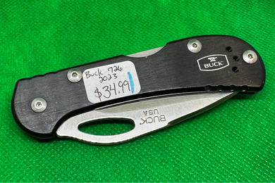 Buck USA 726 Knife Black Aluminum 2023
