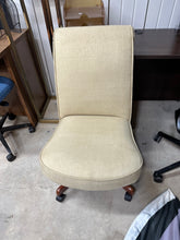 Load image into Gallery viewer, Beige Chair On Castors