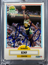 Load image into Gallery viewer, Shawn Kemp Autographed NBA 1990 Fleer Card Seattle SuperSonics