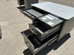 Vintage Metal Office Tanker Desk