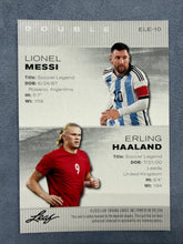 Load image into Gallery viewer, Haaland Messi 2023 Leaf Exclusive Legends Double Soccer Card
