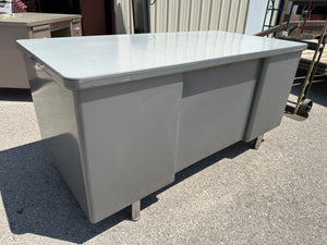 Vintage Metal Office Tanker Desk