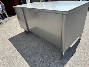 Vintage Metal Office Tanker Desk