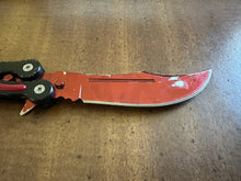 Load image into Gallery viewer, Red Slaughter Balisong Folding Knife Butterfly