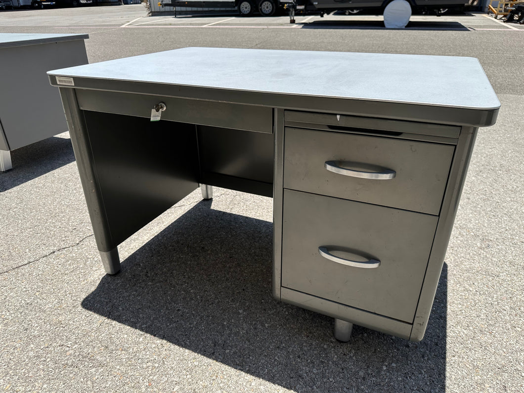 Vintage Metal Office Tanker Desk