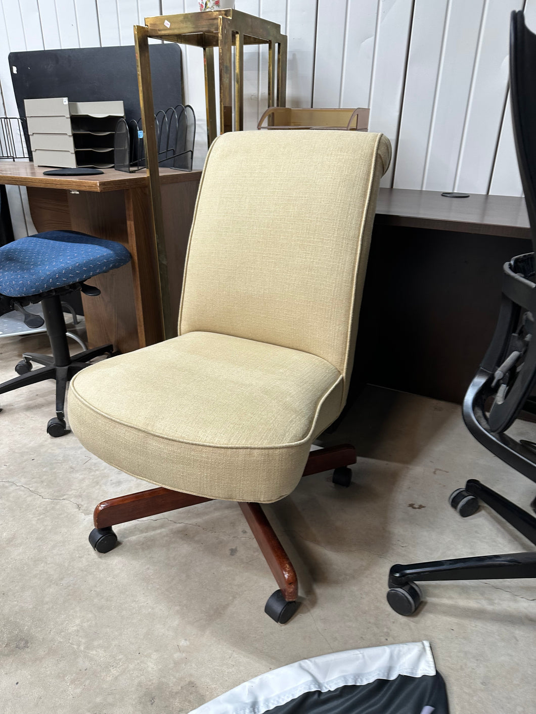 Beige Chair On Castors