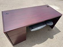 Load image into Gallery viewer, 3-Drawer Office Desk with Keyboard Tray