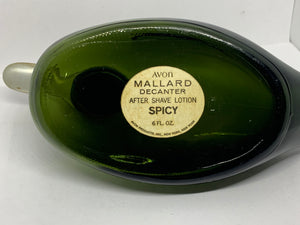 Vintage Avon Spicy After Shave Lotion Mallard Glass Bottle Empty