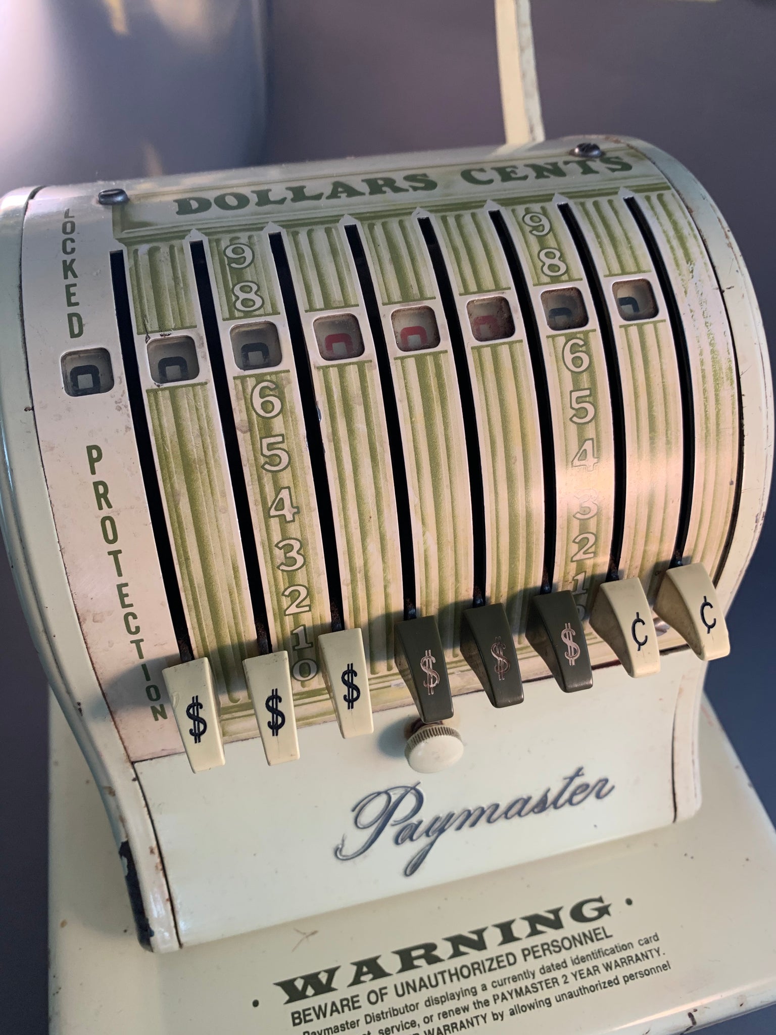 Vintage Paymaster Series S-1000 Check Writer 8 Column Stamper