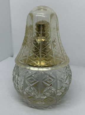 Avon Pear Lumiere Cologne Mist Bottle Vintage Empty Diamond Cut Glass