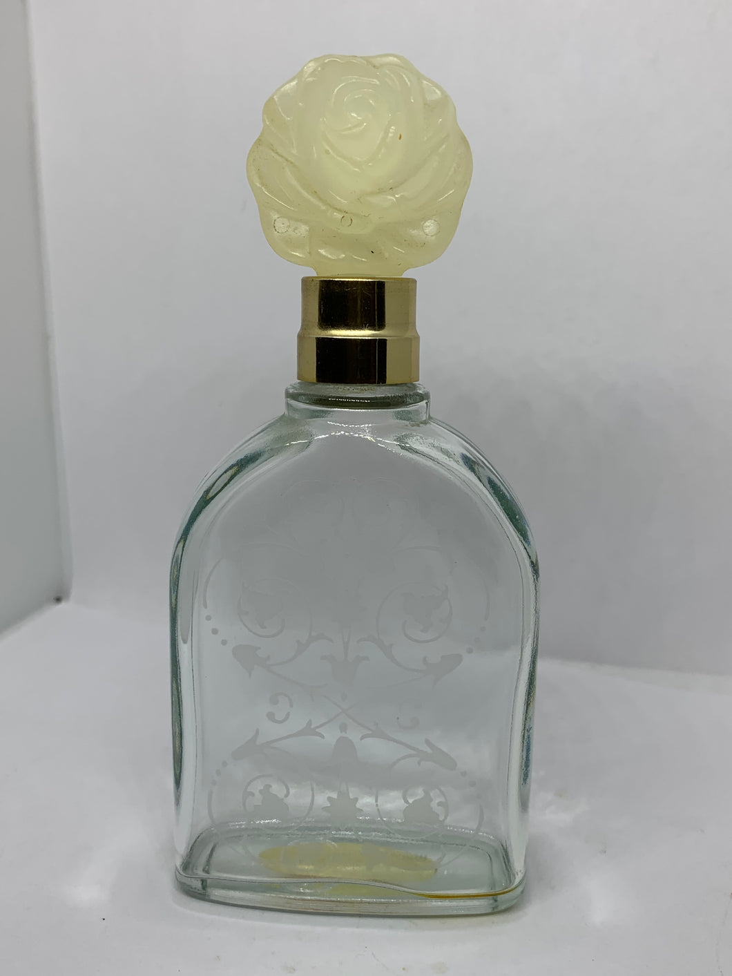 Avon Soft Musk Flower Stopper Glass Bottle Empty Floral Cap