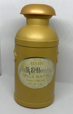 Vintage Avon Plastic Bottle Silk & Honey Milk Bath Empty