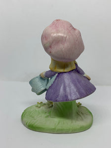 Porcelain Figurine Little Girl Watering Flowers 5707 Vintage