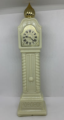 Avon Fragrance Hours Cologne Milk Glass Bottle Vintage Empty Grandfather Clock