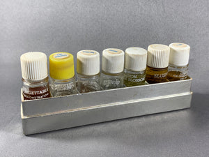 Vintage Avon Demonstration Sample Kit 7 Glass Bottles