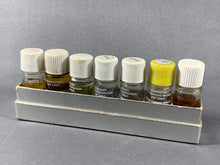 Load image into Gallery viewer, Vintage Avon Demonstration Sample Kit 7 Glass Bottles