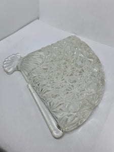 Avon Vintage Glass Soap Dish Candy Plate Shell Shape