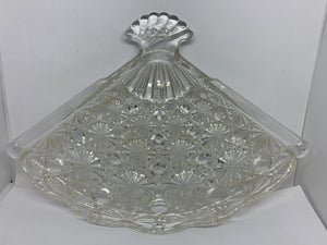 Avon Vintage Glass Soap Dish Candy Plate Shell Shape