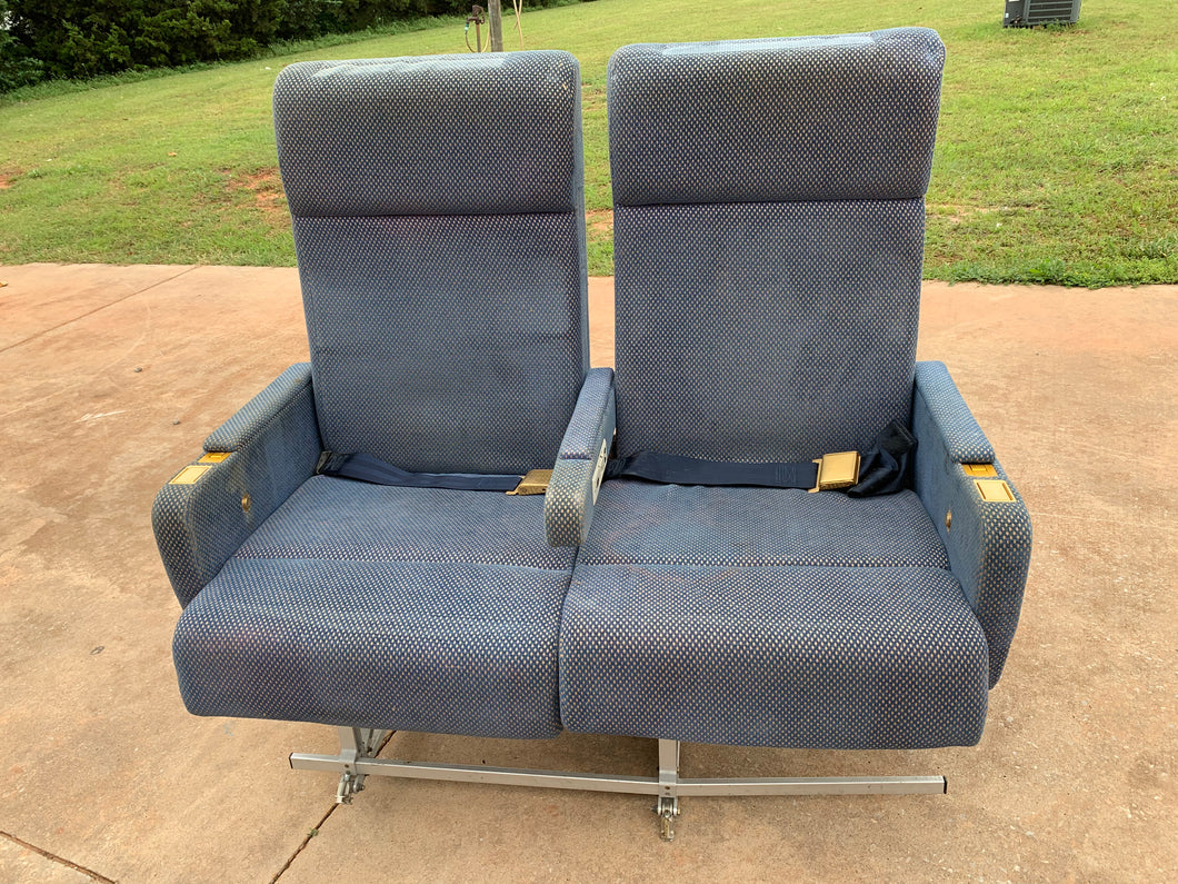 Blue Seats Lockheed Martin L1011 Tristar 500 Chairs Royal Jordanian Airline Airplane