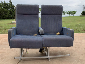 Blue Seats Lockheed Martin L1011 Tristar 500 Chairs Royal Jordanian Airline Airplane