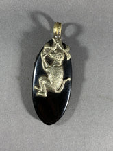 Load image into Gallery viewer, Tibetan Pendant Black Monkey Silver Repousse Jewelry