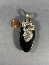 Load image into Gallery viewer, Tibetan Pendant Black Monkey Silver Repousse Jewelry