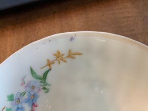 4 Sets Vintage Porcelain China Tea Cup and 8" Saucer Shell Gold Trim Floral Japan
