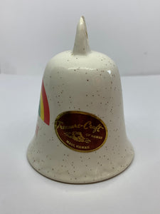 Treasure Craft Porcelain Souvenir Hawaii Bell Rainbow Ceramic