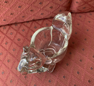 Avon Vintage Crystal Glass Chipmunk Candle Holder