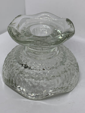 2 Anchor Hocking Ware Glass Candlestick Holders Votive Tealight