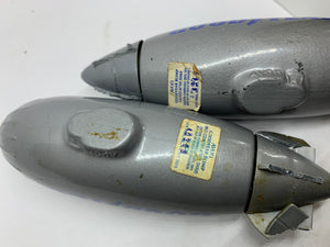 2 Avon Vintage Goodyear Blimp Wild Country Cologne Glass Bottles Empty