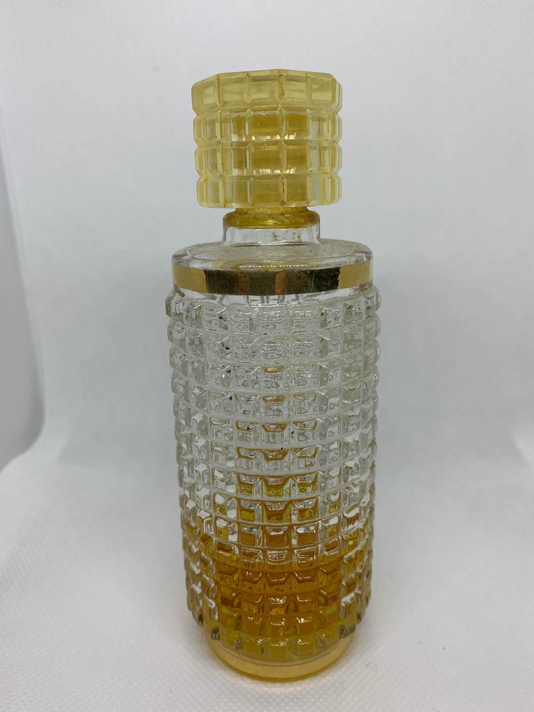 Vintage Avon Occur! Crystal Cologne Glass Bottle Partially Full