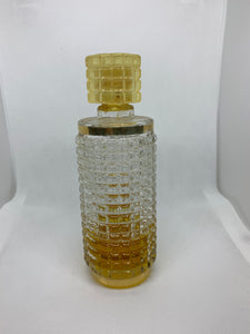 Vintage Avon Occur! Crystal Cologne Glass Bottle Partially Full