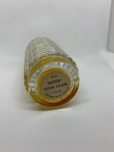 Vintage Avon Occur! Crystal Cologne Glass Bottle Partially Full