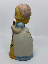 Load image into Gallery viewer, Vintage Ceramic Maid with Broom Porcelain Jasco Bell