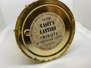 Vintage Avon Casey's Lantern Tribute After Shave Lotion Glass Bottle Empty