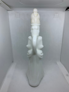 Vintage Avon Milk Glass Charisma Foaming Bath Oil Decanter Bottle