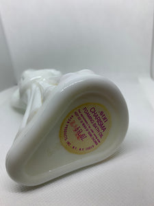 Vintage Avon Milk Glass Charisma Foaming Bath Oil Decanter Bottle