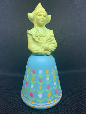 Avon Vintage Bottle Belles of the World Dutch Maid Moonwind Cologne Blue