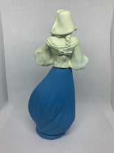 Load image into Gallery viewer, Avon Vintage Bottle Maiden Carrying Flower Bouquet Topaze Cologne Blue