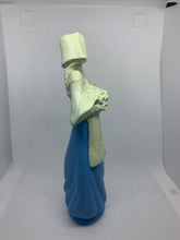 Load image into Gallery viewer, Avon Vintage Bottle Maiden Carrying Flower Bouquet Topaze Cologne Blue