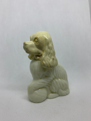 Avon Vintage Bottles Patchwork Cologne Decanter Cocker Spaniel White Dog
