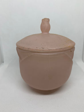 Avon Vintage Pink Floral Dish Container with Lid