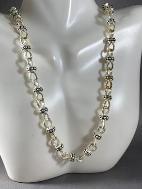 Vintage Premier Designs Silver Tone Chain Necklace 18 Inch Bracelet Set