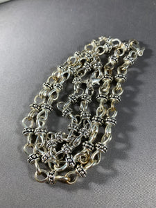 Vintage Premier Designs Silver Tone Chain Necklace 18 Inch Bracelet Set