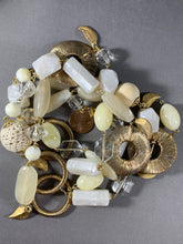 Load image into Gallery viewer, Vintage Necklace Gold Tone White and Ivory Color Beads 43 Inch