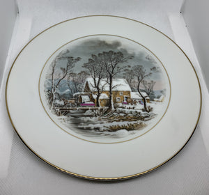 2 Vintage Avon China Plates 7.75" Fine Porcelain Exclusively Watermill 1981