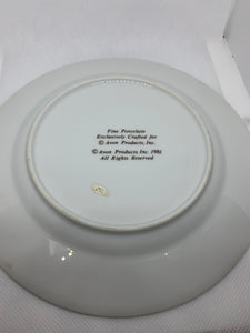 2 Vintage Avon China Plates 7.75" Fine Porcelain Exclusively Watermill 1981